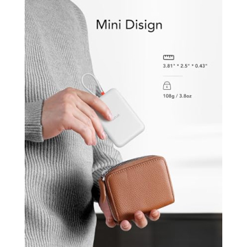 VRURC Mini Portable Charger - 5000mAh Slim Power Bank