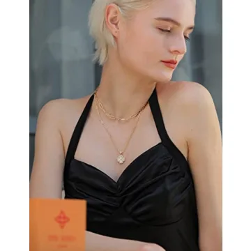 14K Gold Plated Clover Necklace - Luck & Love Symbol