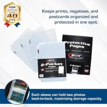 BCW Pro 2-Pocket Photo Protector Sleeves for 5x7 Photos