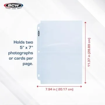 BCW Pro 2-Pocket Photo Protector Sleeves for 5x7 Photos