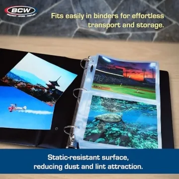 BCW Pro 2-Pocket Photo Protector Sleeves for 5x7 Photos
