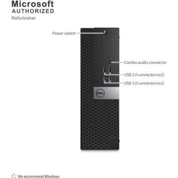 Dell Optiplex 5050 SFF PC Desktop Computer PC Setup, 24" New FHD Monitor, Intel Core i7-7700 3.6GHz Up to 4.2GHz, 16GB RAM, 512GB SSD, RGB Keyboard, Mouse, DP Cable, Win 10 Pro(Renewed)