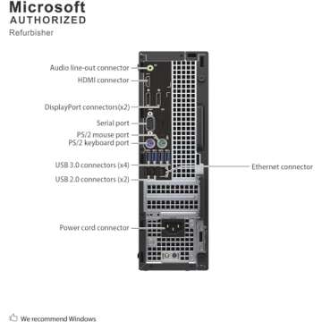 Dell Optiplex 5050 SFF PC Desktop Computer PC Setup, 24" New FHD Monitor, Intel Core i7-7700 3.6GHz Up to 4.2GHz, 16GB RAM, 512GB SSD, RGB Keyboard, Mouse, DP Cable, Win 10 Pro(Renewed)