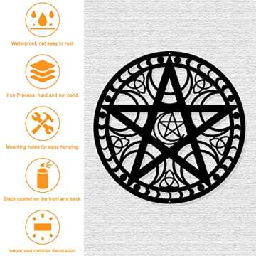 NBEADS Triple Moon Wall Art for Stylish Home Decor