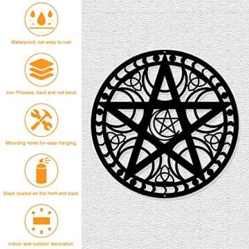 NBEADS Triple Moon Wall Art for Stylish Home Decor