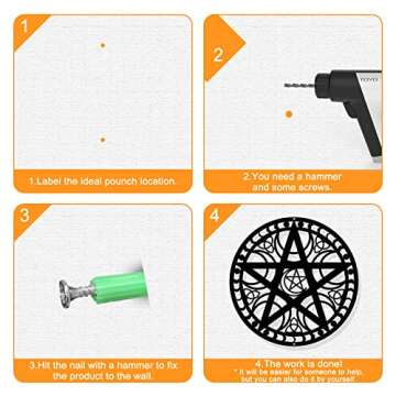 NBEADS Triple Moon Wall Art for Stylish Home Decor