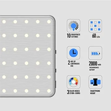 DigiPower Compact 60 LED Video Light: Perfect for Creators!