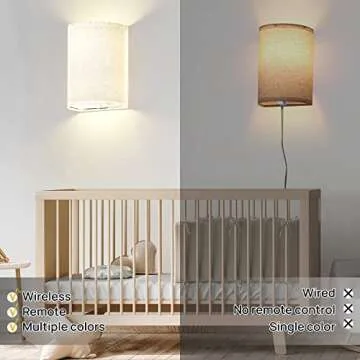 PESUTEN Rechargeable Wall Lights with Remote Control