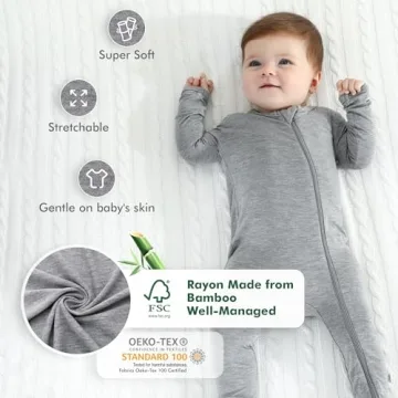 Soft Bamboo Rayon Baby Pajamas with YKK Zipper