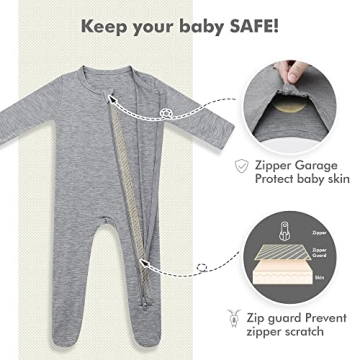 Soft Bamboo Rayon Baby Pajamas with YKK Zipper