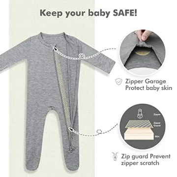 Soft Bamboo Rayon Baby Pajamas with YKK Zipper