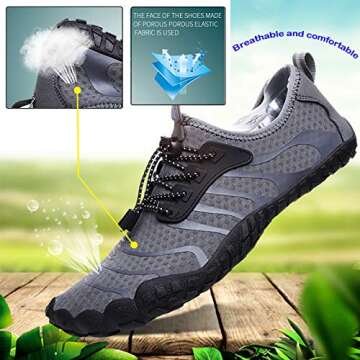 Water Shoes Mens Women Barefoot Shoes Quick Dry Aqua Outdoor Sports for Swim Pool Beach Surf Walk Wa...