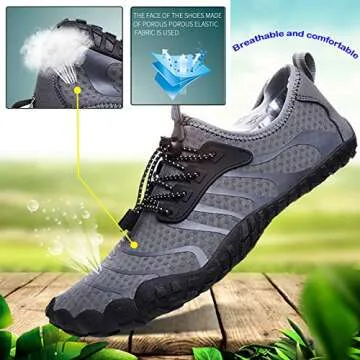 Water Shoes Mens Women Barefoot Shoes Quick Dry Aqua Outdoor Sports for Swim Pool Beach Surf Walk Wa...