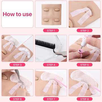 Eyelash Extension Kit with Mannequin Head & Supplies