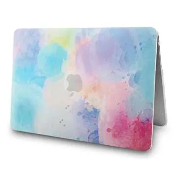 KECC Compatible with MacBook Air 13 inch Case 2020 2019 2018 A1932 Retina Touch ID Plastic Hard Shell Keyboard Cover (Rainbow Mist 2)