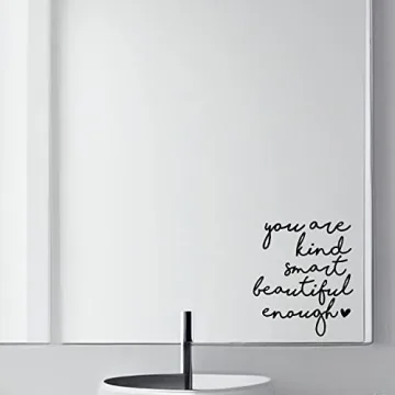 Positive Affirmation Mirror Decal Set for Daily Motivation