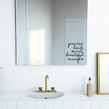 Positive Affirmation Mirror Decal Set for Daily Motivation