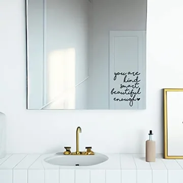 Positive Affirmation Mirror Decal Set for Daily Motivation