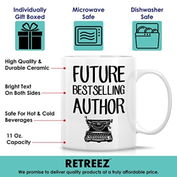 Retreez Funny Ceramic Coffee Mug for Writers and Friends