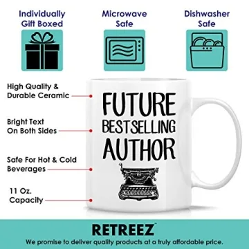 Retreez Funny Ceramic Coffee Mug for Writers and Friends