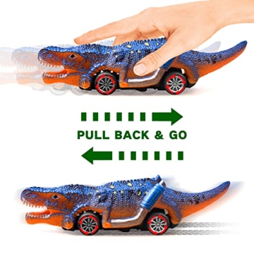 FFTROC Dinosaur Pullback Toy Cars Safe Fun for Kids 3-5