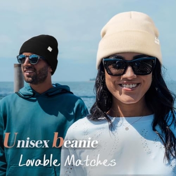 YANIBEST Womens Saitn Lined Knit Beanie Hat Acrylic Winter Hats for Women Men Silk Lining Soft Slouchy Warm Cuffed Beanie Hat Orange