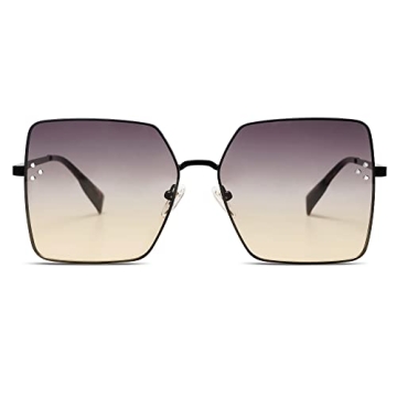 SOJOS Trendy Square Sunglasses Women Big Oversized Designer Style UV Protection Sunnies Shades SJ117...