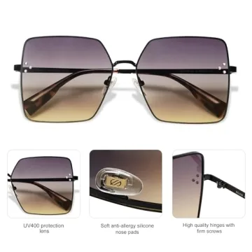 Stylish SojoS Square Sunglasses for Ultimate UV Protection