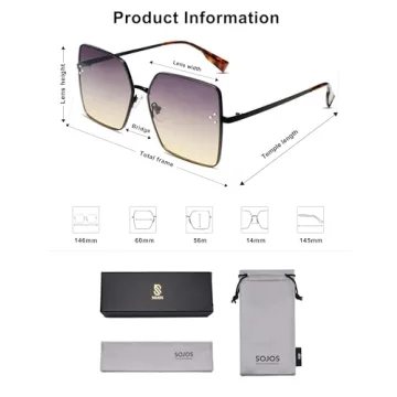 Stylish SojoS Square Sunglasses for Ultimate UV Protection