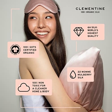 Clementine Silk Eye Mask - Luxurious Comfort for Sleep