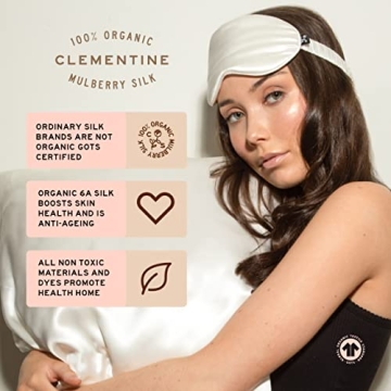 Clementine Silk Eye Mask - Luxurious Comfort for Sleep