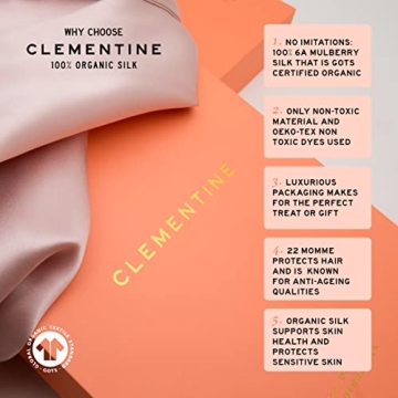 Clementine Silk Eye Mask - Luxurious Comfort for Sleep