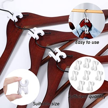 Space-Saving 100 Pcs Clothes Hanger Connector Hooks