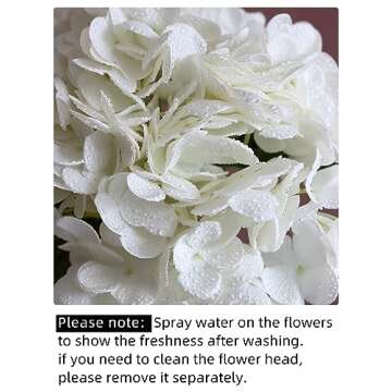 Beautiful 4pcs 21" Faux White Hydrangeas for Decor