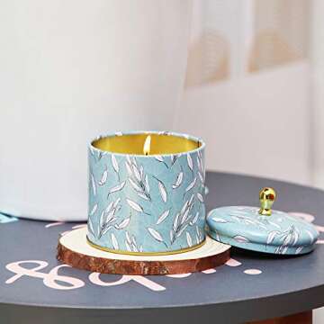 Sage Candle for Cleansing,Soy Candles for Meditation,Purification, Chakra Healing,Pure White Sage Aromatherapy Candles,Portable Travel Tin 7.05Oz