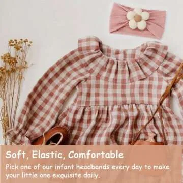 AQOKKA Baby Flower Headbands for Girls - Handmade Hair Accessories