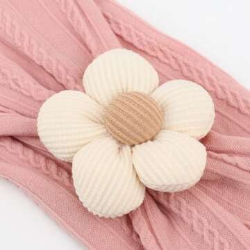 AQOKKA Baby Flower Headbands for Girls - Handmade Hair Accessories