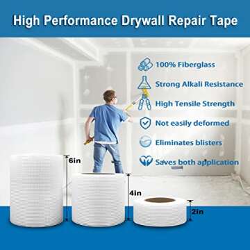EDSRDRUS Drywall Repair Tape - Multi-Sized, Self-Adhesive Solution