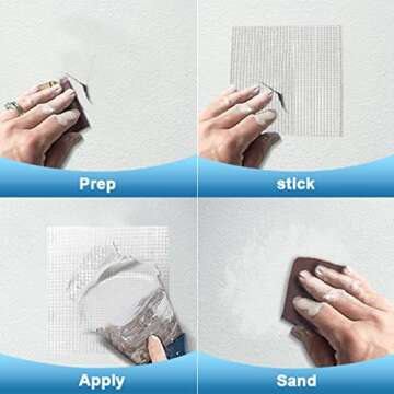 EDSRDRUS Drywall Repair Tape - Multi-Sized, Self-Adhesive Solution