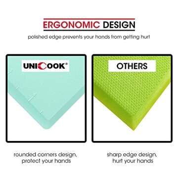 Unicook Dough Scraper Cutter, Flexible Plastic Bench Scraper for Baking Pizza/Pastry/Cake, Multipurp...