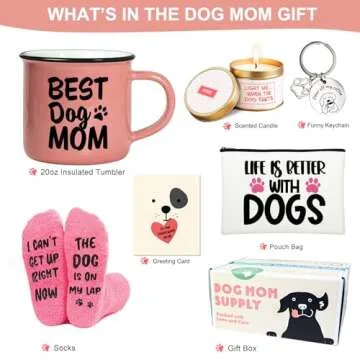 Dog Mom Gifts For Women, Dog Lover Gifts, Mothers Day Gift for Mom Daughter Unique Birthday Gift, Ch...
