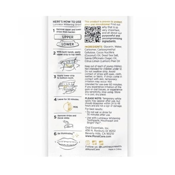Lumineux Teeth Whitening Strips Sensitivity Free Non Toxic