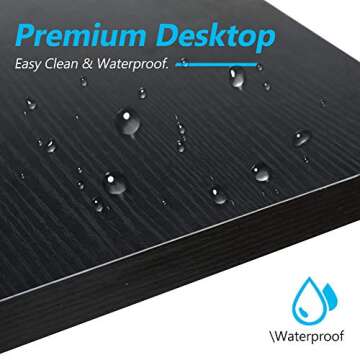 LITTLE TREE Space-Saving L-Shaped Desk with Hutch