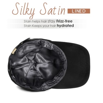 Satin Lined Baseball Cap - Sun Protection & Hair Care
