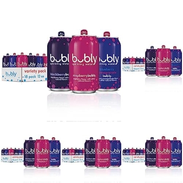 Bubly Triple Berry Sparkling Water Variety Pack - 90 Cans of Delight