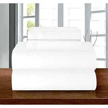 Elegant Comfort Luxury Soft 1500 Thread Count Egyptian 4-Piece Premium Hotel Quality Wrinkle Resista...