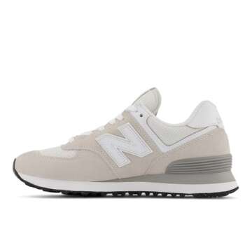 New Balance womens 574 V3 Sneaker, Nimbus Cloud/White, 8.5 Wide US