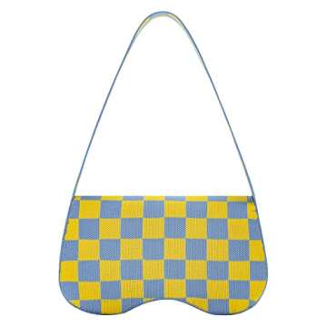 JW PEI Women's Becci Knitted Shoulder Bag (Ice & Yellow)