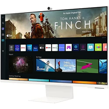 SAMSUNG 32" M80B 4K UHD HDR Smart Computer Monitor Screen with Streaming TV, SlimFit Camera Included, Wireless Remote PC Access, Alexa Built-In, LS32BM805UNXGO, White