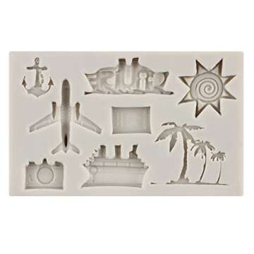 Vacation Traveler Fondant Mold Set for Themed Cakes